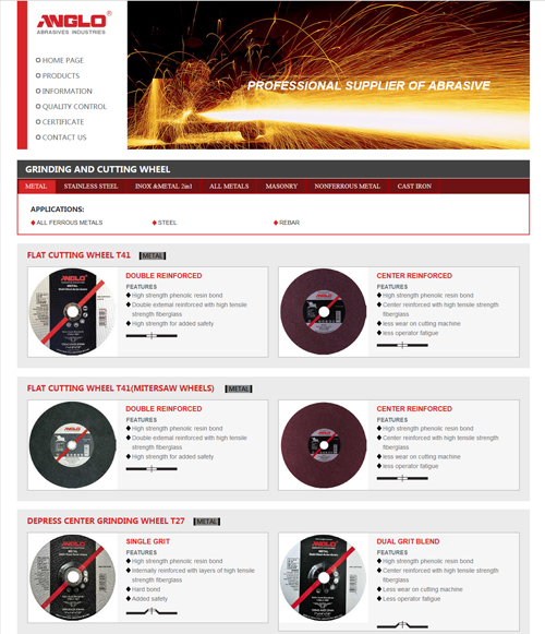 ANGLO, GRINDING AND CUTTING WHEEL, FLEXIBLE GRINDING WHEEL
